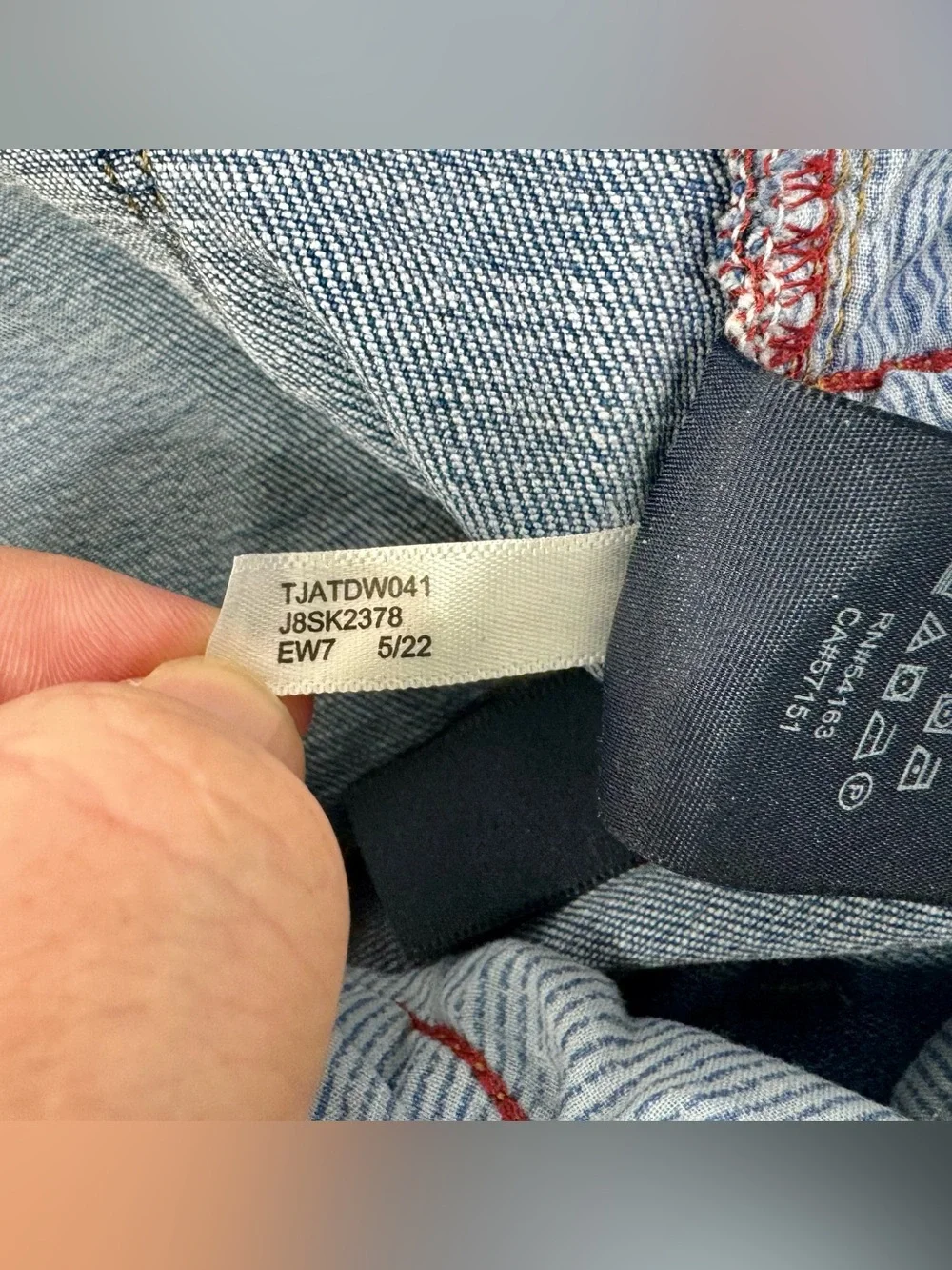 Tommy Hilfiger Jeans Women's Blue Wash 10 (33x30) Tribeca Straight Leg Denim